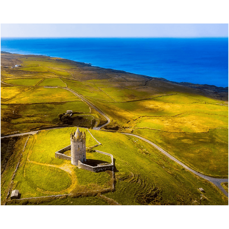 Print - Wild Atlantic Coast and Doonagore Castle, County Clare - James A. Truett - Moods of Ireland - Irish Art