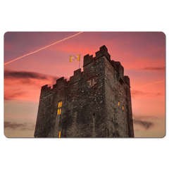 Desk Mat - Sunset over Dysert O'Dea Castle, County Clare - James A. Truett - Moods of Ireland - Irish Art