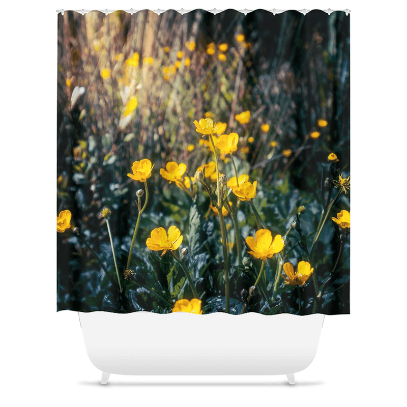 Shower Curtain - Buttercups in the Irish Countryside - James A. Truett - Moods of Ireland - Irish Art