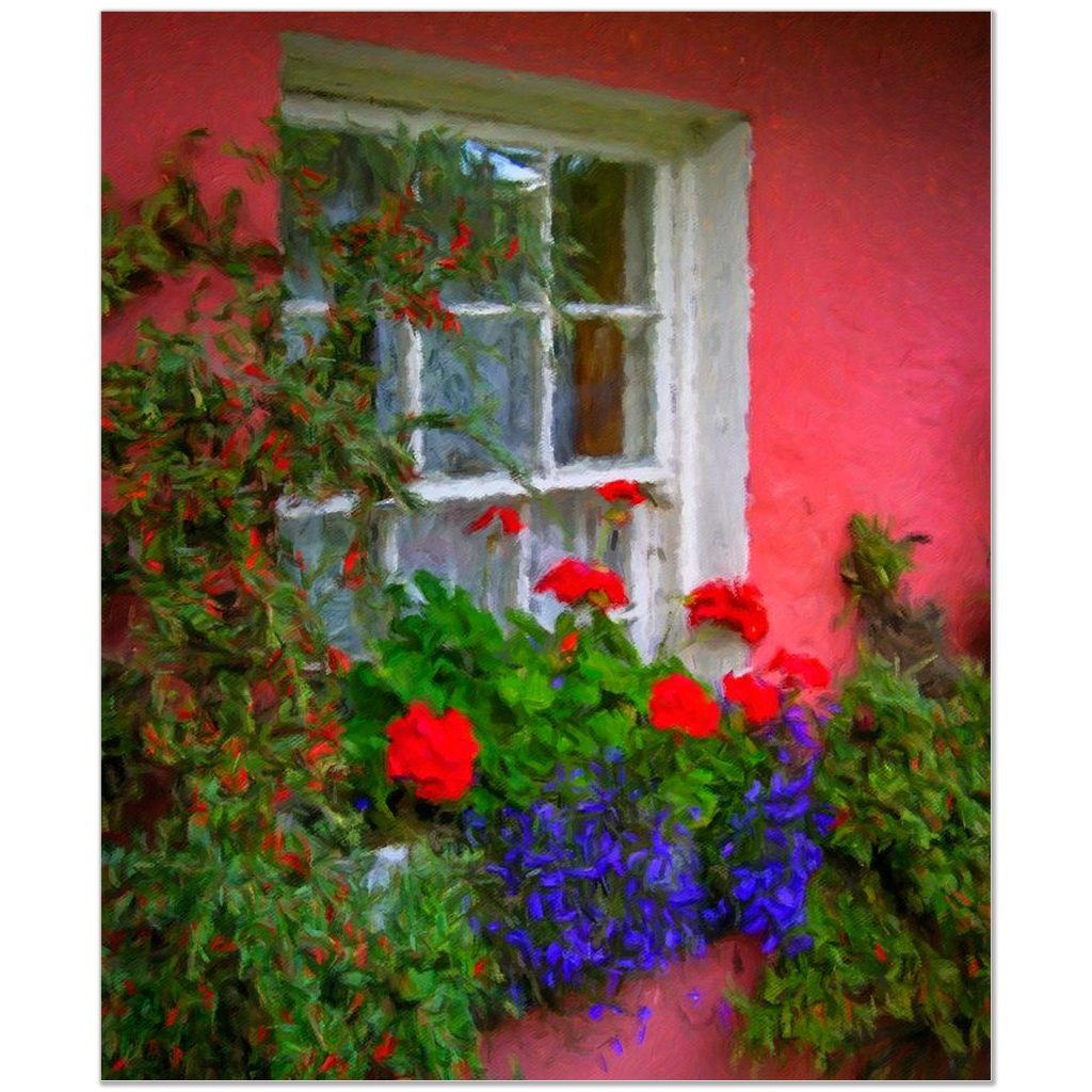 Print - Irish Cottage Window at Bunratty Castle, County Clare
