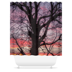 Shower Curtain - Irish Sunrise and Hibernating Tree - James A. Truett - Moods of Ireland - Irish Art