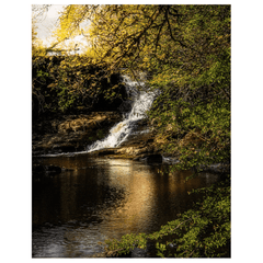 Print - Tranquil Bluebell Falls at Clondegad, County Clare - James A. Truett - Moods of Ireland - Irish Art