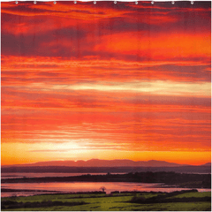 Shower Curtain - Spectacular Irish Sunrise over Shannon Estuary, County Clare - James A. Truett - Moods of Ireland - Irish Art