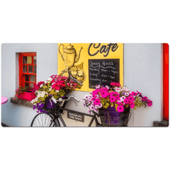 Desk Mat - Bicycle Flower Planter at Estuary Way Cafe, Ballynacally, County Clare - James A. Truett - Moods of Ireland - Irish Art