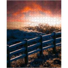 Puzzle - Flourishing Sunrise over Frosty Fence, County Clare - James A. Truett - Moods of Ireland - Irish Art