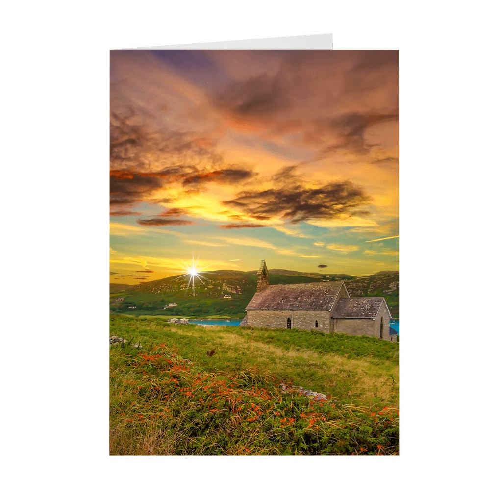 Folded Note Cards - Church of St. Brendan the Navigator at Sunset, Crookhaven, County Cork - James A. Truett - Moods of Ireland - Irish Art