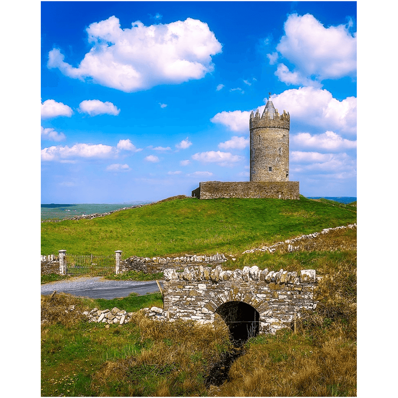 Print - Castle on a Hill, Doonagore, County Clare - James A. Truett - Moods of Ireland - Irish Art