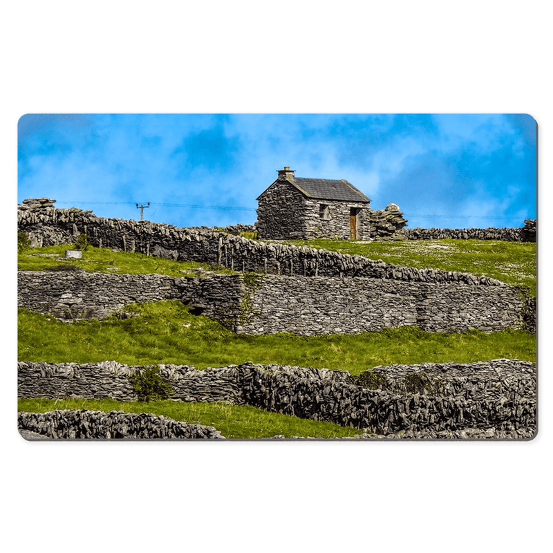 Desk Mat - Stone Cottage on a Hill, Inisheer, Aran Islands, County Galway - James A. Truett - Moods of Ireland - Irish Art