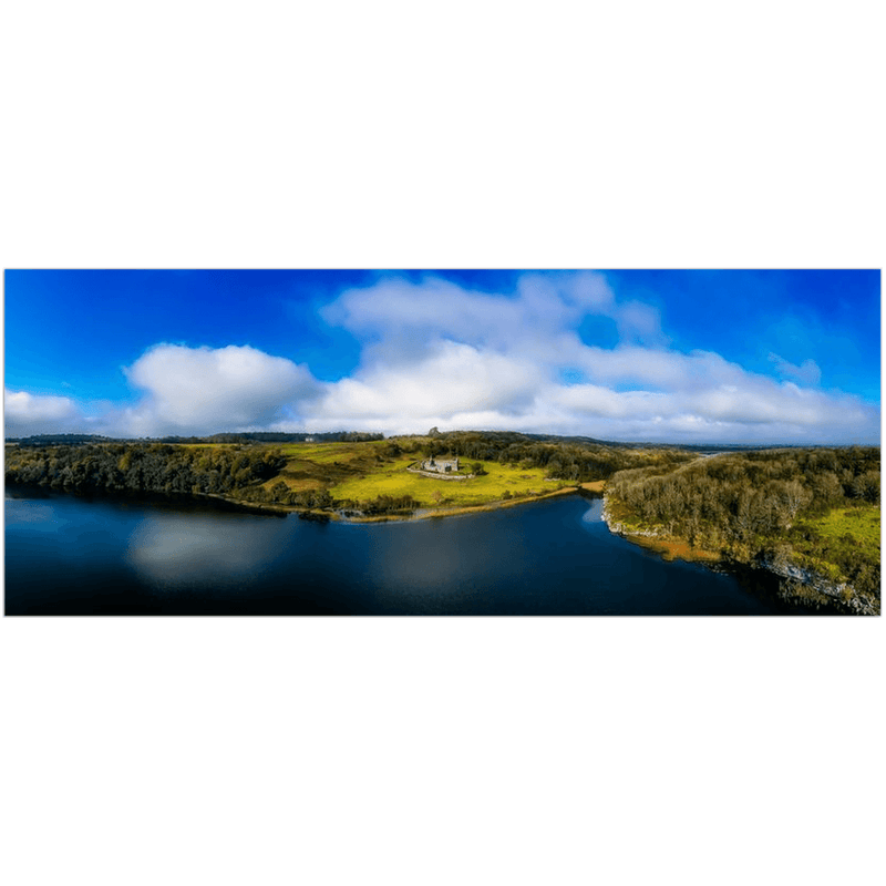 Panorama Print - Killone Abbey and Lake on Newhall Estate, County Clare - James A. Truett - Moods of Ireland - Irish Art