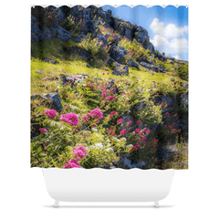 Shower Curtain - Burren Wildflowers and Limestone, County Clare - James A. Truett - Moods of Ireland - Irish Art