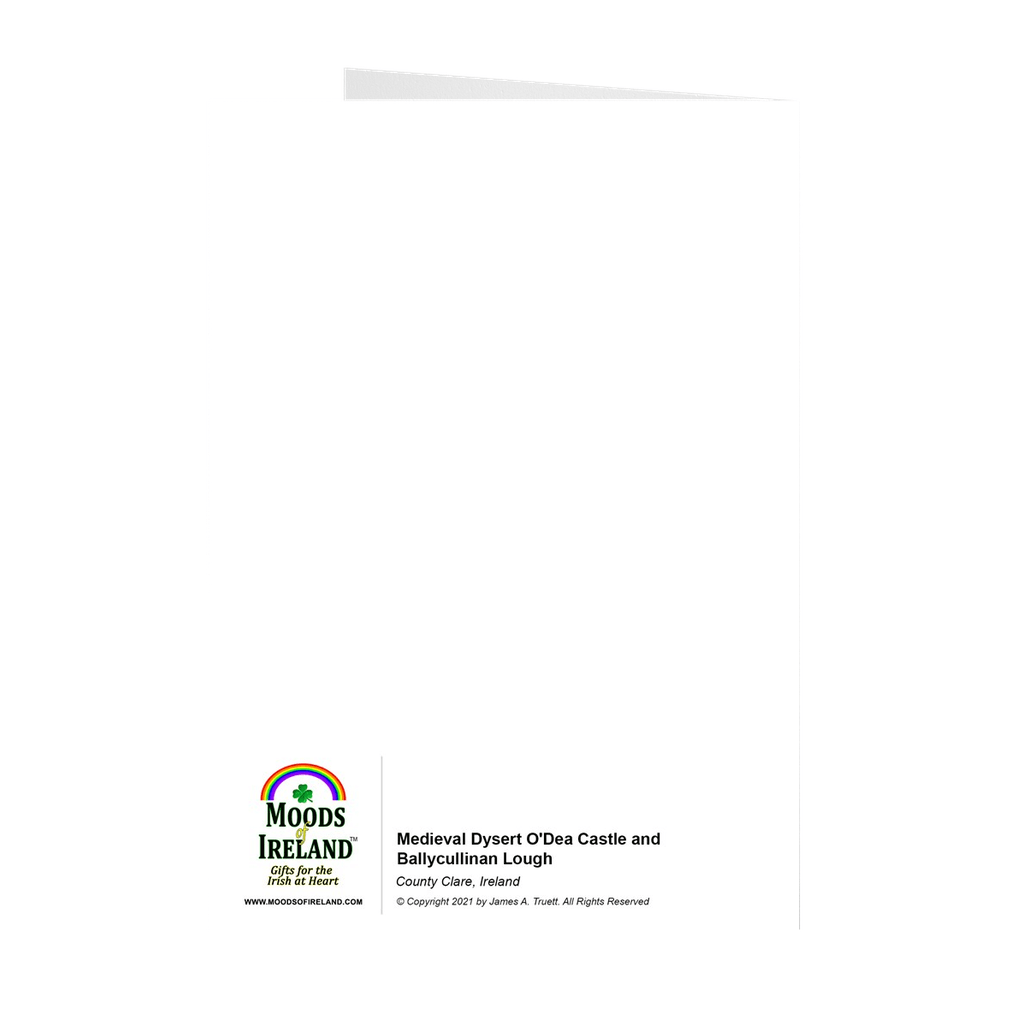 Folded Note Cards - Medieval Dysert O'Dea Castle and Ballycullinan Lough, County Clare - James A. Truett - Moods of Ireland - Irish Art