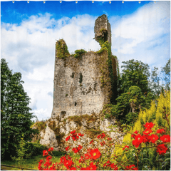 Shower Curtain - Dangan Castle ruins, Ballynacally, County Clare - Moods of Ireland