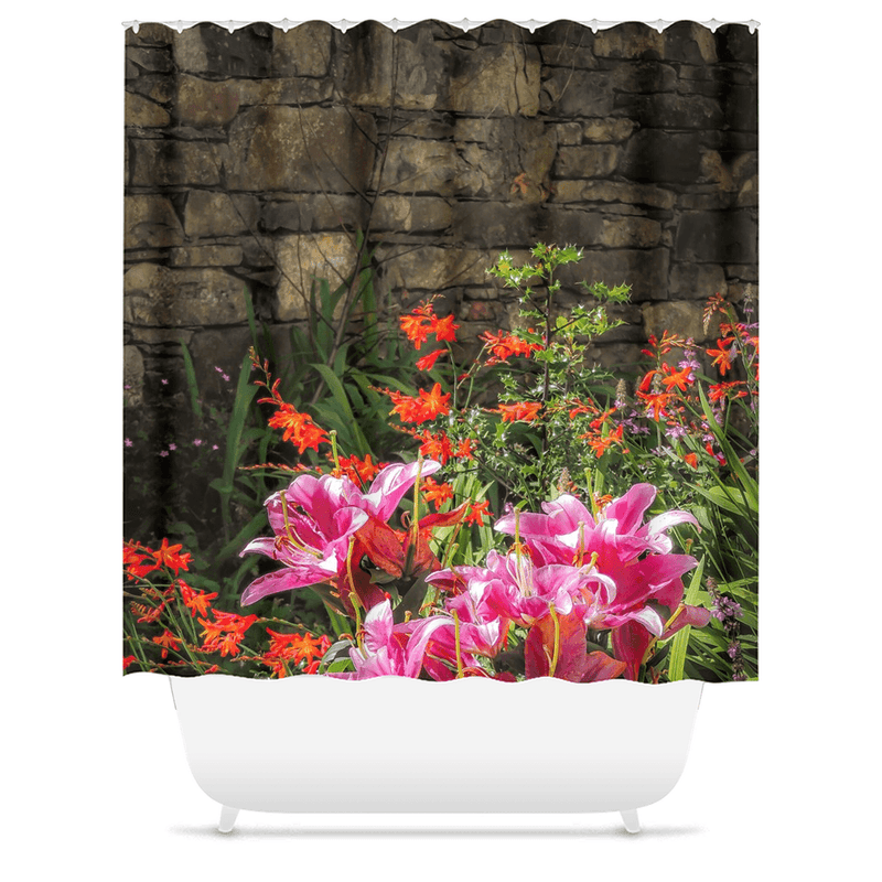 Shower Curtain - Irish Flower Garden, Kildysart, County Clare - James A. Truett - Moods of Ireland - Irish Art