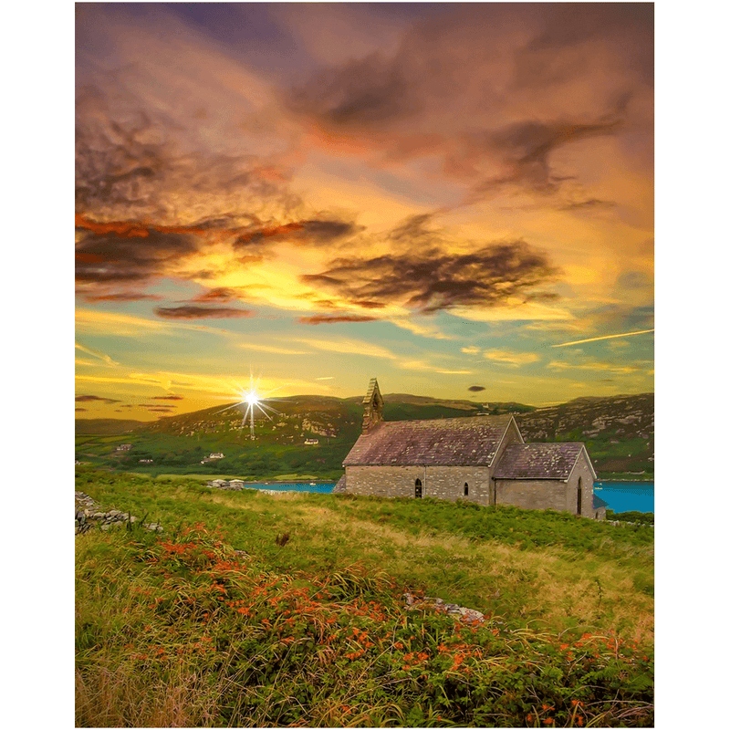 Print - Church of St. Brendan the Navigator at Sunset, Crookhaven, County Cork - James A. Truett - Moods of Ireland - Irish Art