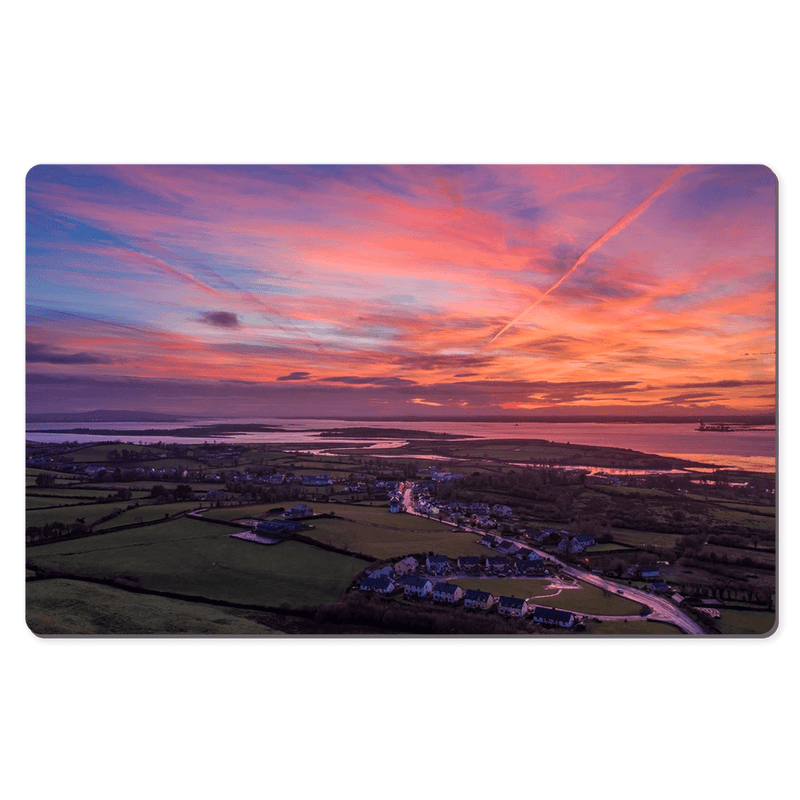 Desk Mat - Autumn Dawn over Kildysart, County Clare - James A. Truett - Moods of Ireland - Irish Art