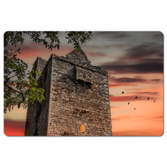 Desk Mat - Ballinalacken Castle at Sunset, County Clare - James A. Truett - Moods of Ireland - Irish Art