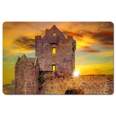 Desk Mat - Sunset at Dunguaire Castle, Kinvara, County Galway - James A. Truett - Moods of Ireland - Irish Art