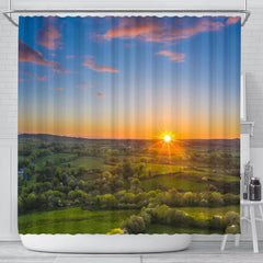 Shower Curtain - May Sunset over County Clare, Ireland Shower Curtain Moods of Ireland 