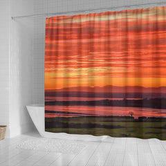 Shower Curtain - Spectacular Shannon Estuary Sunrise, County Clare, Ireland Shower Curtain Moods of Ireland 