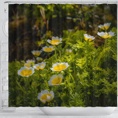 Shower Curtain - Irish Poached Egg Flowers Shower Curtain Moods of Ireland 