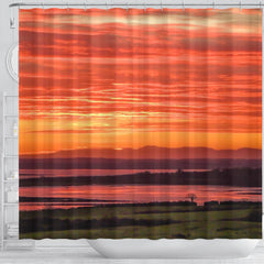 Shower Curtain - Spectacular Shannon Estuary Sunrise, County Clare, Ireland Shower Curtain Moods of Ireland 