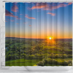 Shower Curtain - May Sunset over County Clare, Ireland Shower Curtain Moods of Ireland 