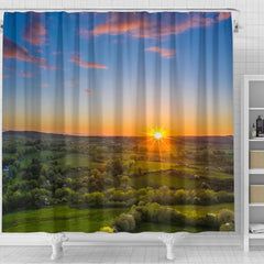 Shower Curtain - May Sunset over County Clare, Ireland Shower Curtain Moods of Ireland 