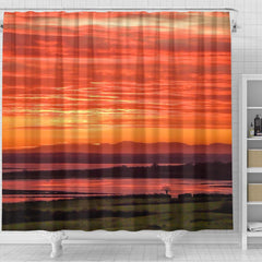 Shower Curtain - Spectacular Shannon Estuary Sunrise, County Clare, Ireland Shower Curtain Moods of Ireland 