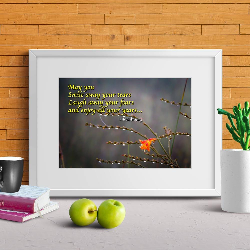 Irish Blessing Print – May you smile away your tears - James A. Truett - Moods of Ireland - Irish Art