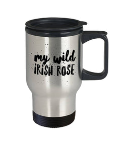 Romantic Irish Gift My Wild Irish Rose Travel Mug Stainless Steel - James A. Truett - Moods of Ireland - Irish Art