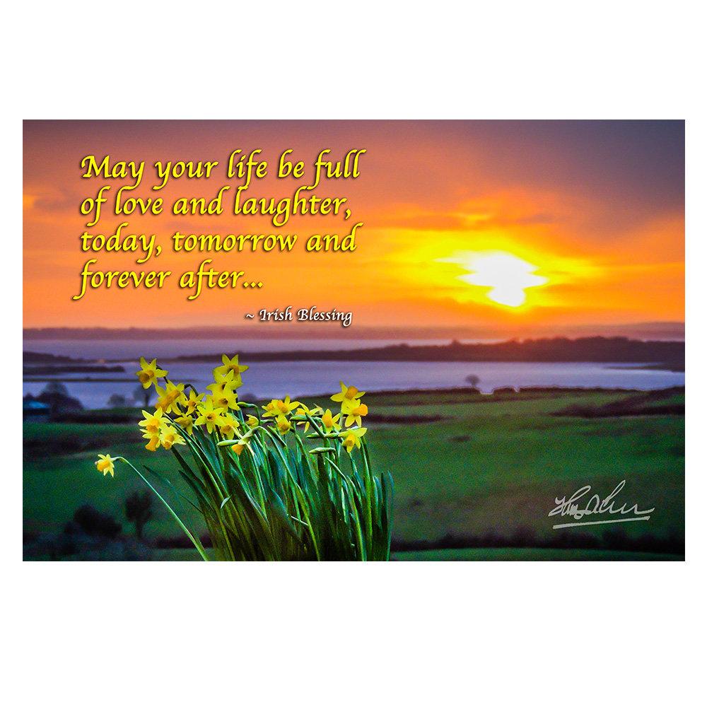 Irish Blessing Poster – May Your Life Be Full of Love and Laughter - James A. Truett - Moods of Ireland - Irish Art