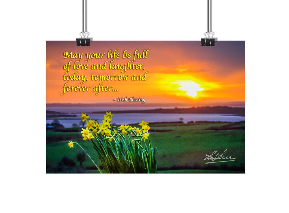 Irish Blessing Poster – May Your Life Be Full of Love and Laughter - James A. Truett - Moods of Ireland - Irish Art