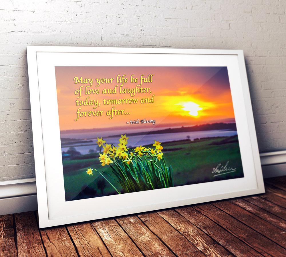 Irish Blessing Poster – May Your Life Be Full of Love and Laughter - James A. Truett - Moods of Ireland - Irish Art