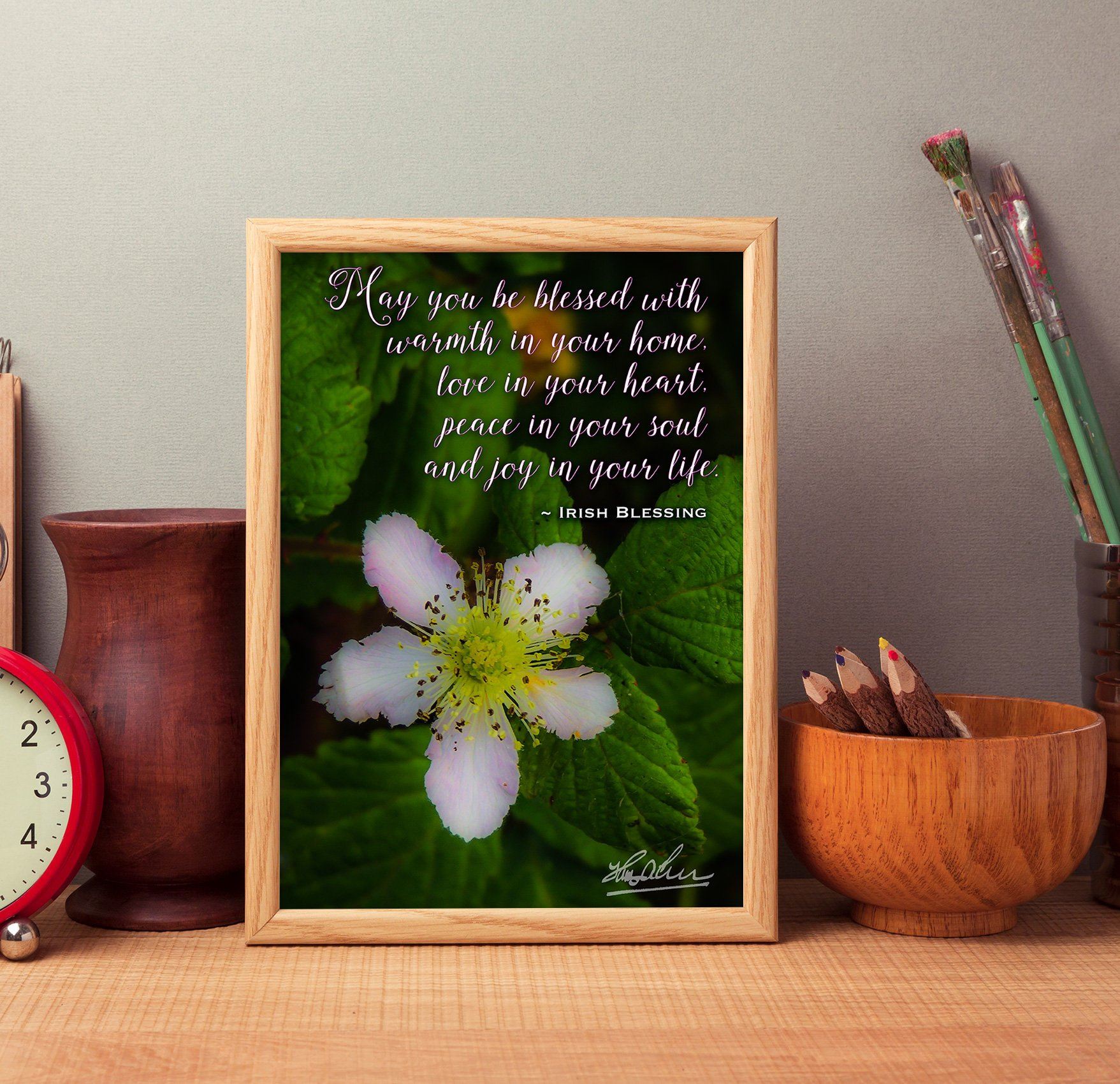 Irish Blessing Poster – May You Be Blessed With Warmth in Your Home - James A. Truett - Moods of Ireland - Irish Art