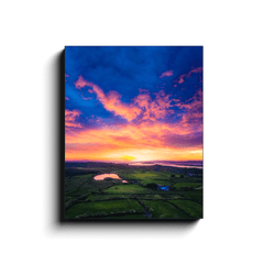 Canvas Wrap - Sunrise over Ballylean Lake and the Shannon Estuary, County Clare - James A. Truett - Moods of Ireland - Irish Art