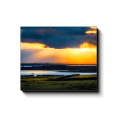 Canvas Wrap - Sun Rays through Dark Clouds over Shannon Estuary, County Clare - James A. Truett - Moods of Ireland - Irish Art