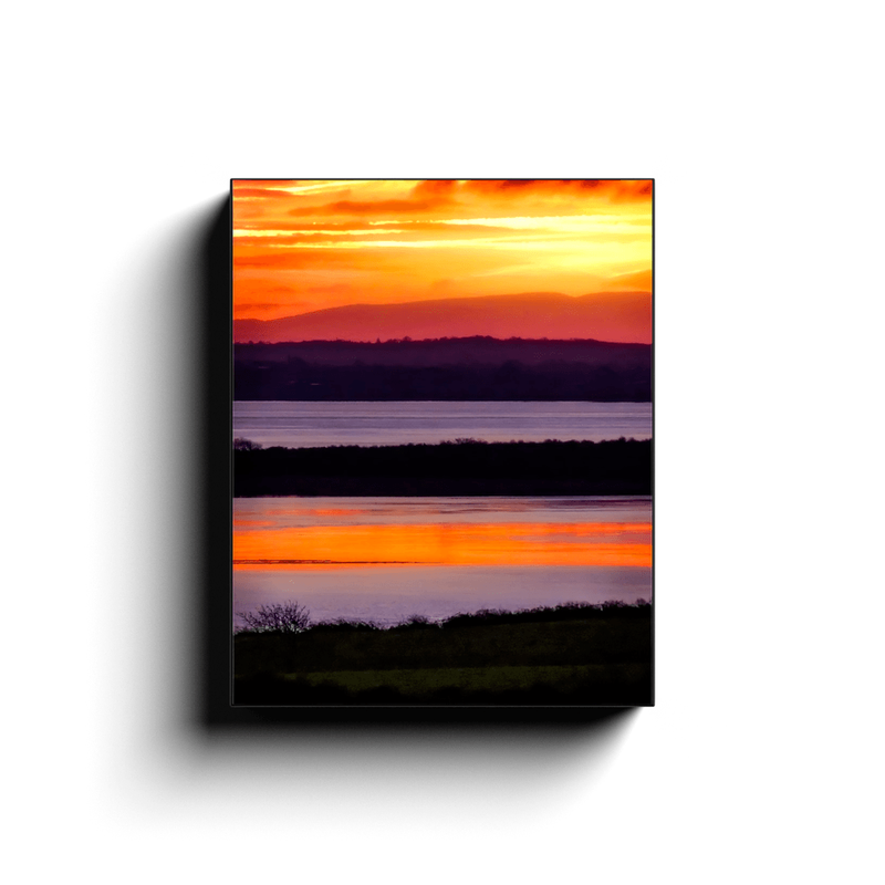 Canvas Wrap - Firey Shannon Estuary Sunrise, County Clare, Ireland - James A. Truett - Moods of Ireland - Irish Art