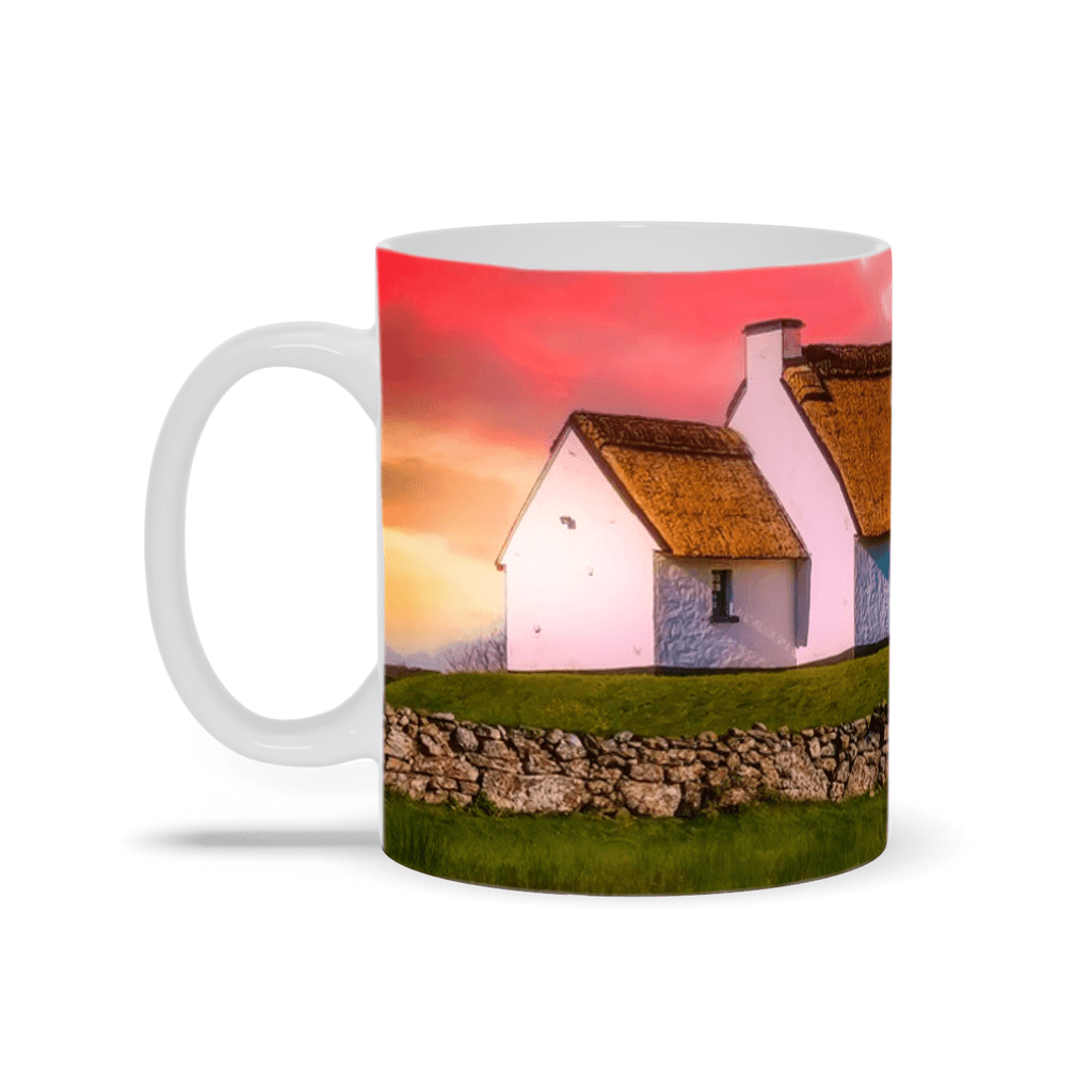 Ceramic Mug - Thatched Cottage on a Hill, County Clare - James A. Truett - Moods of Ireland - Irish Art