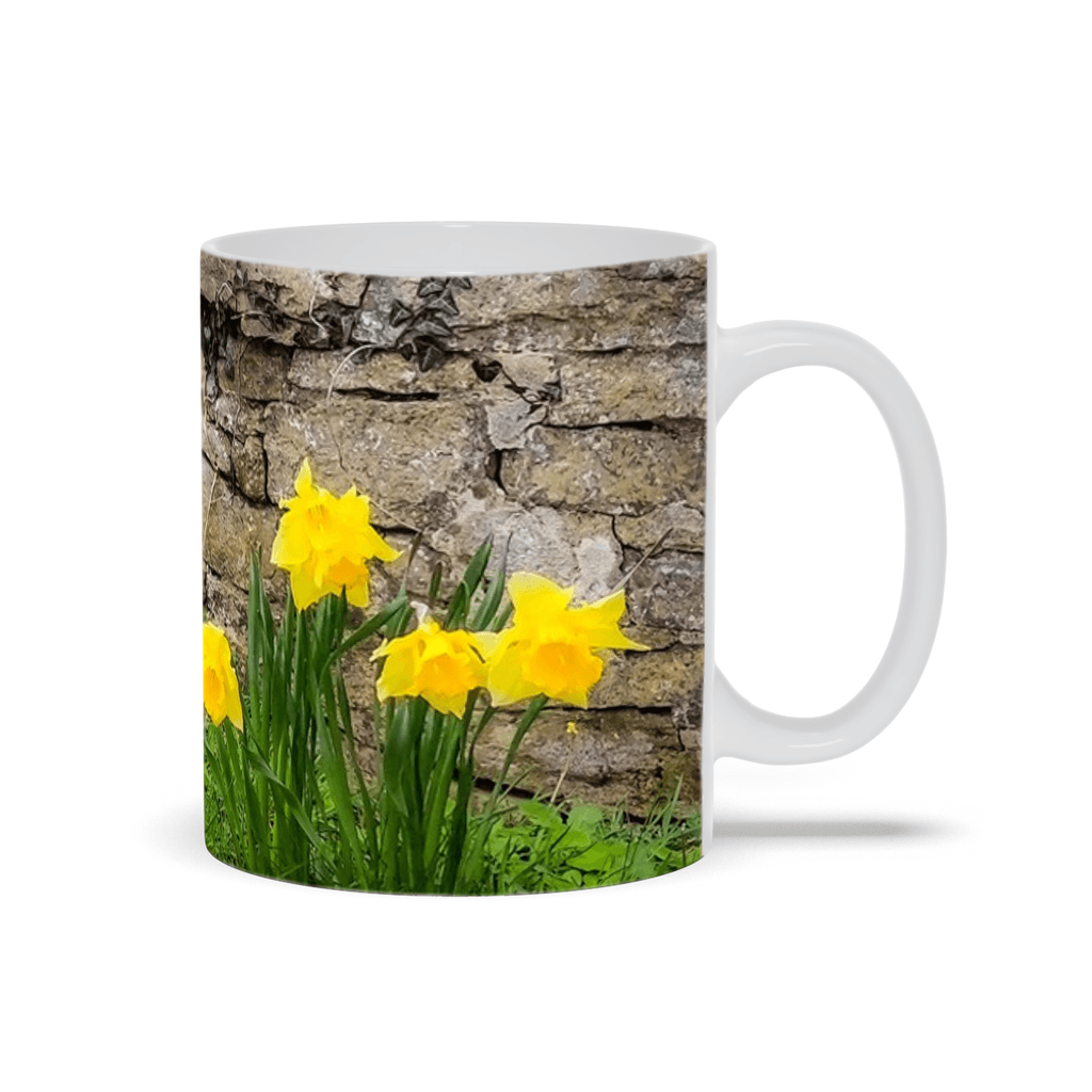 Ceramic Mug - Daffodils Outside Abandoned Cottage, County Clare - James A. Truett - Moods of Ireland - Irish Art
