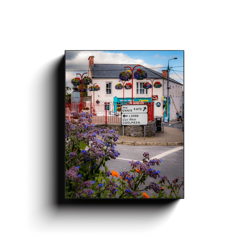 Canvas Wrap - Kildysart Village Square in Summer - James A. Truett - Moods of Ireland - Irish Art