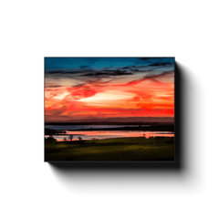 Canvas Wrap - Red Sunrise over Shannon Estuary, County Clare - James A. Truett - Moods of Ireland - Irish Art