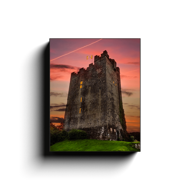 Canvas Wrap - Sunset over Dysert O'Dea Castle, County Clare - James A. Truett - Moods of Ireland - Irish Art