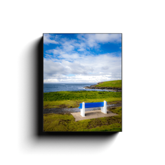 Canvas Wrap - Bench on Kilkee Bay, Wild Atlantic Way, Ireland - James A. Truett - Moods of Ireland - Irish Art