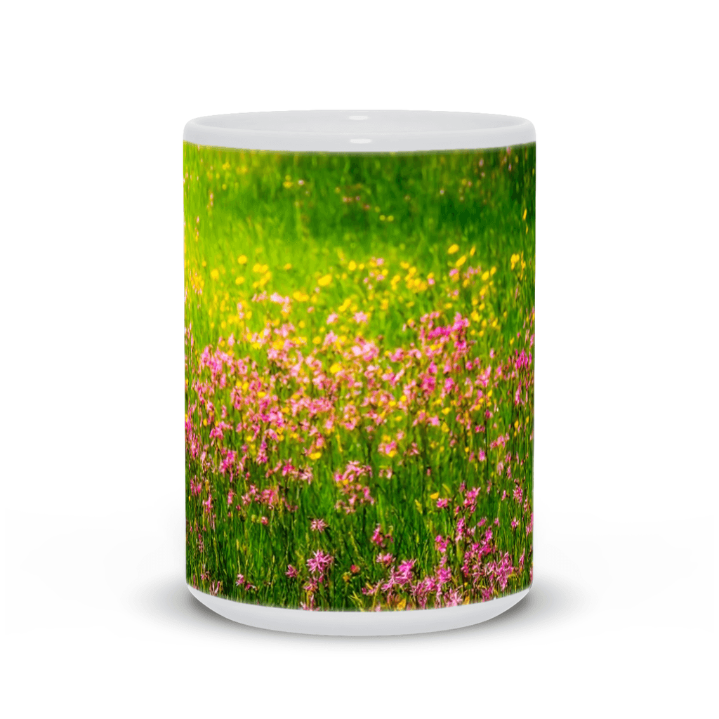 Ceramic Mug - Ragged Robin and Buttercups in County Clare Meadow - James A. Truett - Moods of Ireland - Irish Art