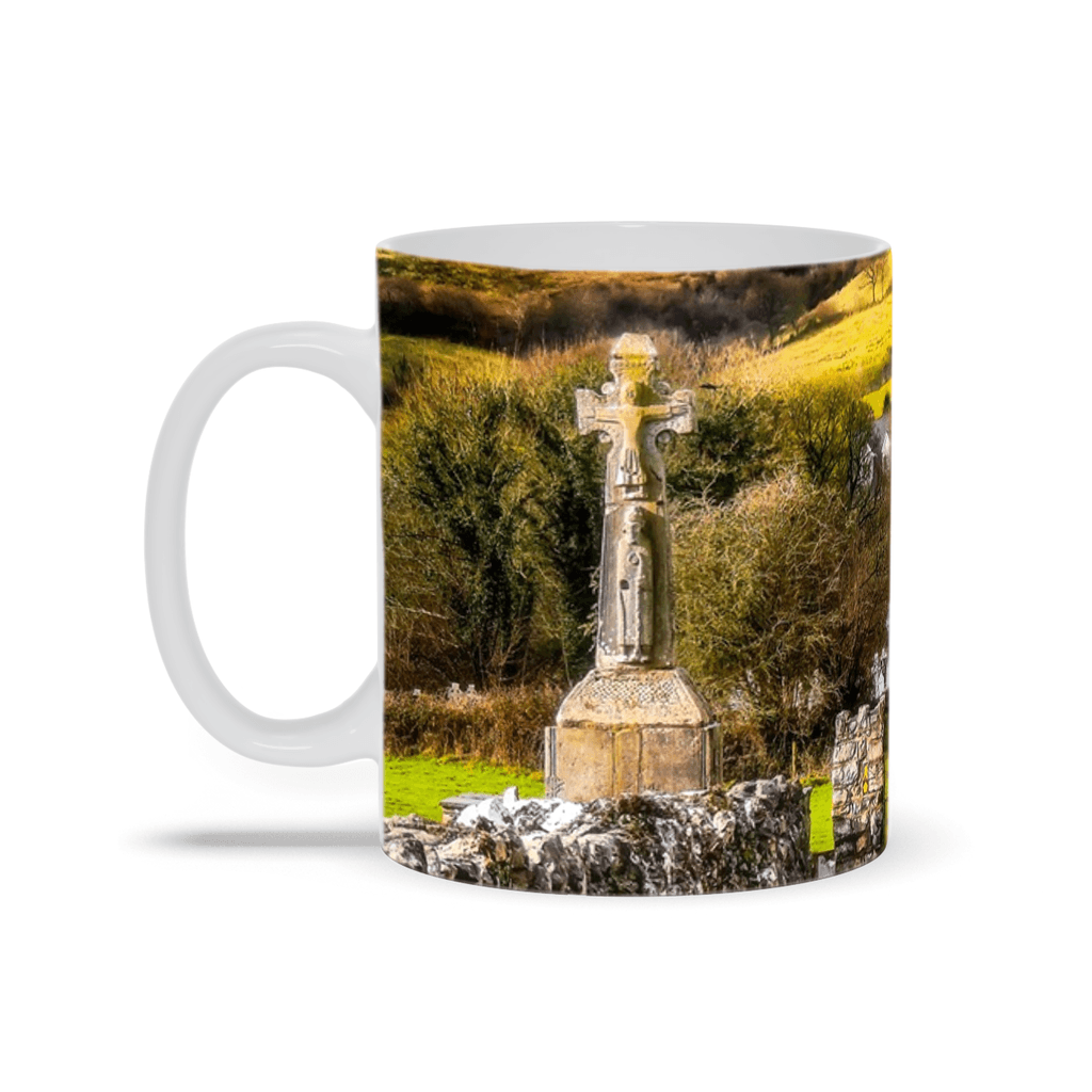 Ceramic Mug - 12th Century High Cross and Church Ruins in Ireland's County Clare - James A. Truett - Moods of Ireland - Irish Art