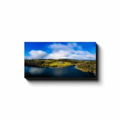 Panorama Canvas - Killone Abbey and Lake on Newhall Estate, County Clare - James A. Truett - Moods of Ireland - Irish Art
