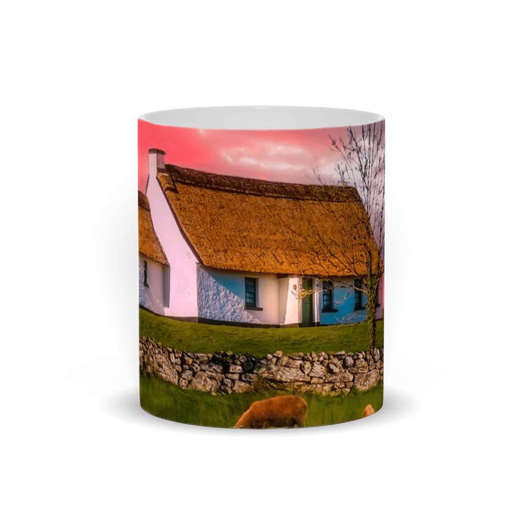 Ceramic Mug - Thatched Cottage on a Hill, County Clare - James A. Truett - Moods of Ireland - Irish Art