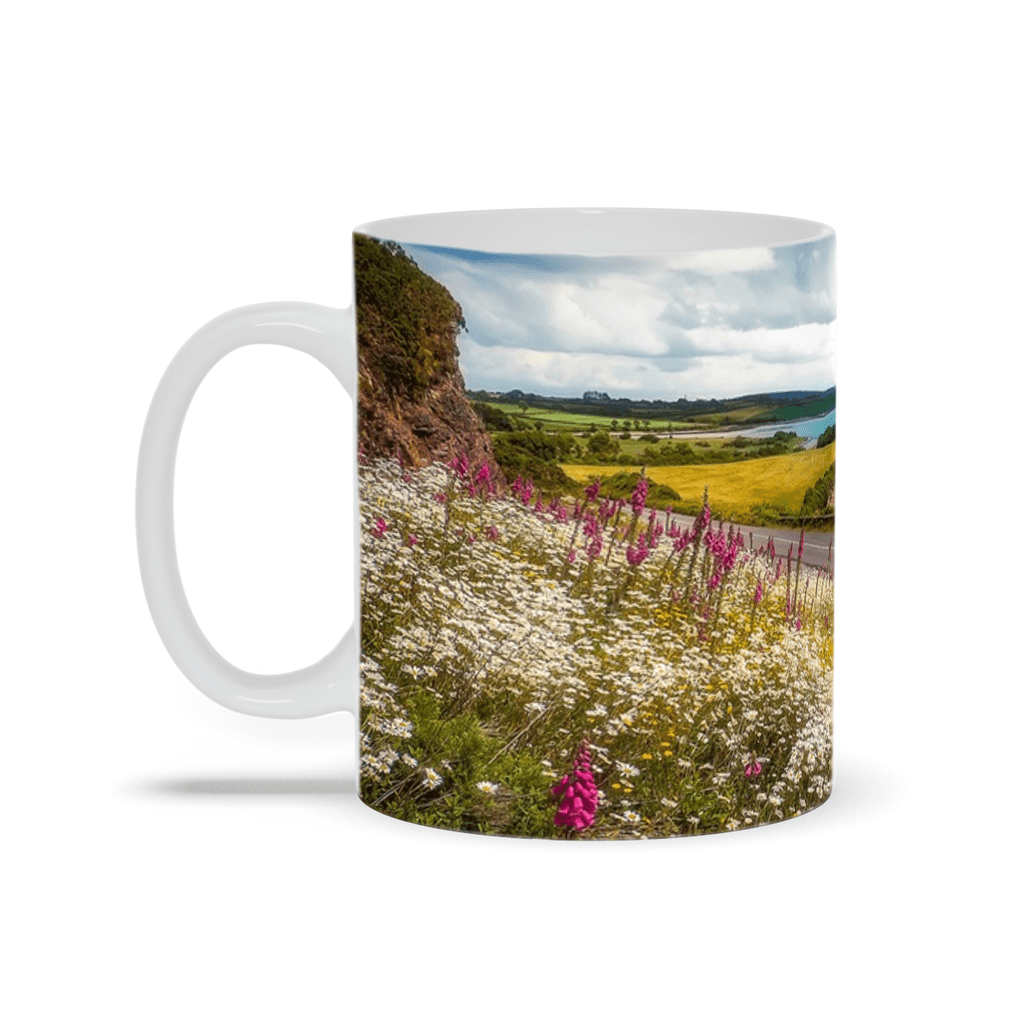 Ceramic Mug - Field of blooms along Shannon Estuary, County Clare - James A. Truett - Moods of Ireland - Irish Art