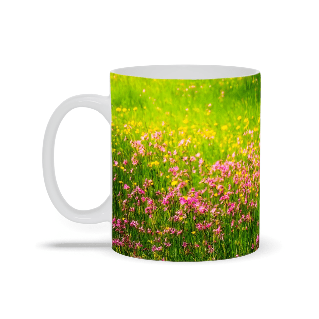 Ceramic Mug - Ragged Robin and Buttercups in County Clare Meadow - James A. Truett - Moods of Ireland - Irish Art