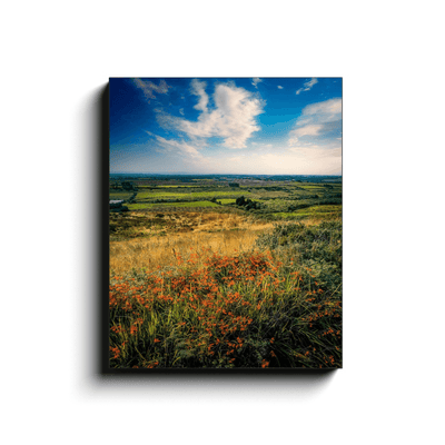 Canvas Wrap - Irish Countryside Vista from the Hills of Frure, County Clare - Moods of Ireland